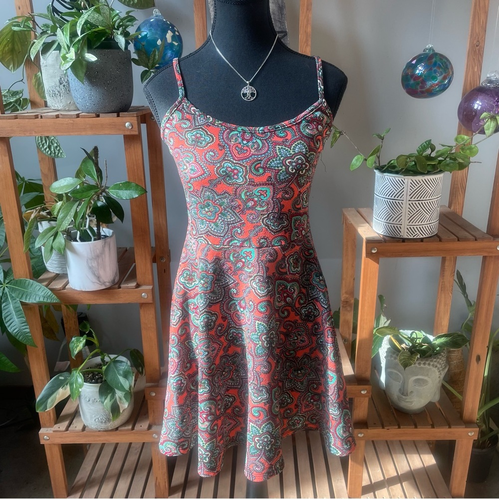 Rebel Sugar Paisley Boho Print Mini Dress/Tunic